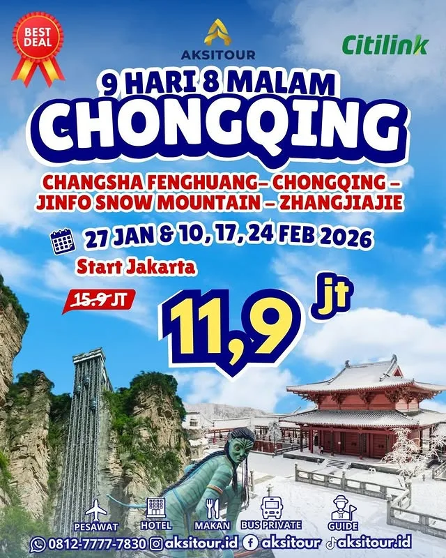 Chongqing 9 hari 8 malam