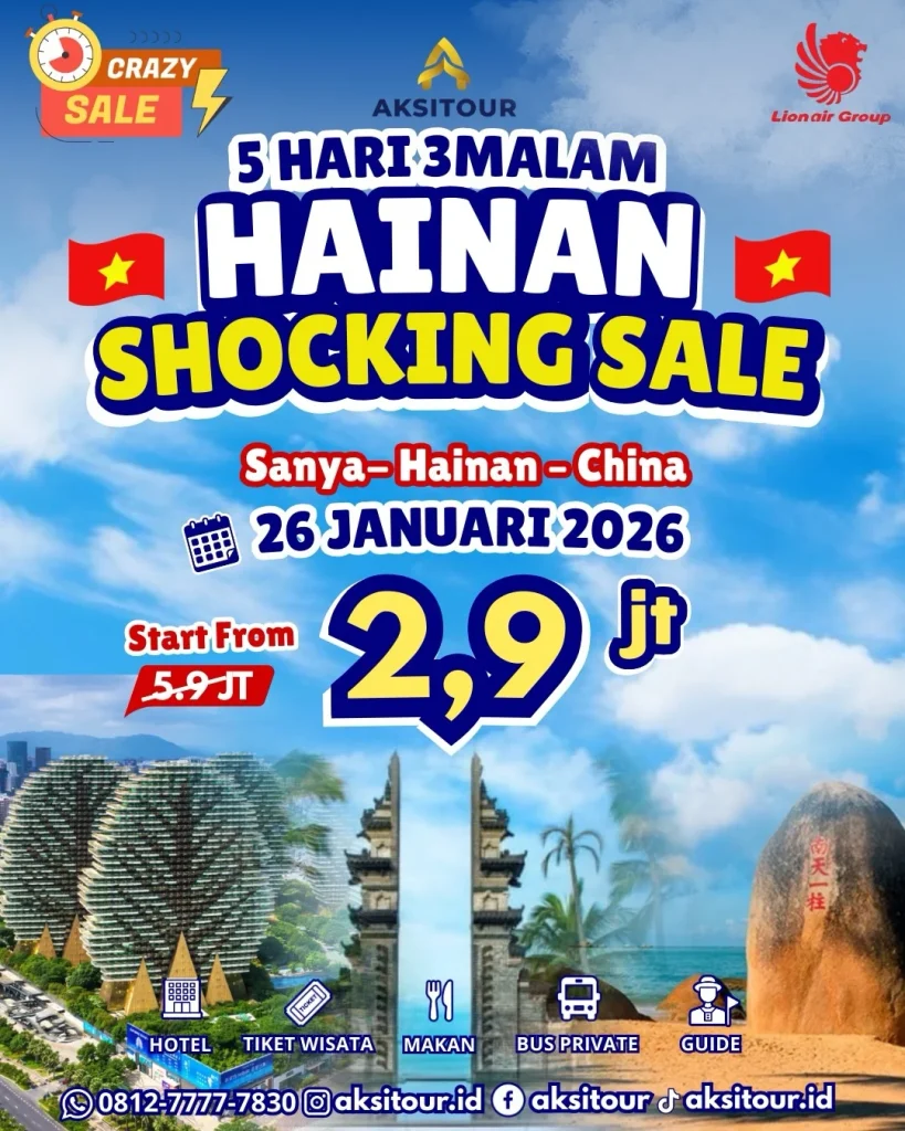 Hainan 5 hari 3 malam shocking sale