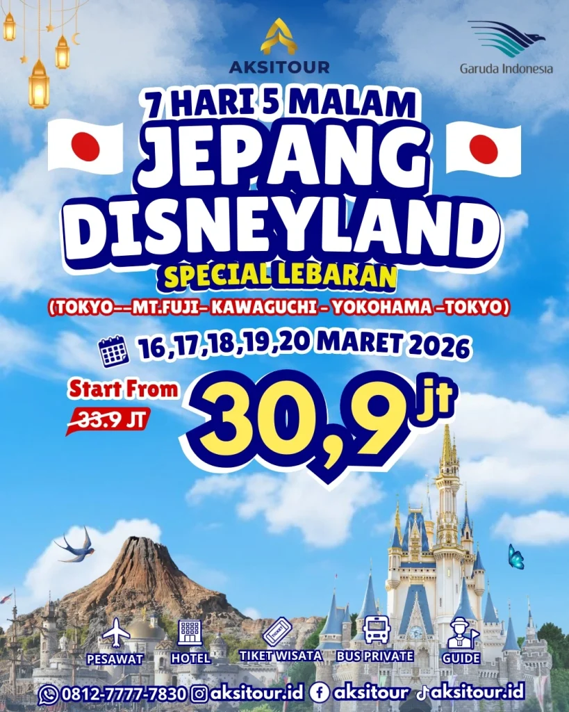 Jepang Disneyland 7 Hari 5 Malam