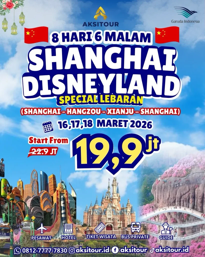 Shanghai Disneyland 8 hari 6 malam
